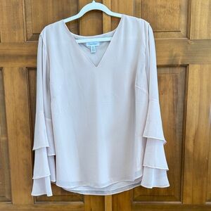 Calvin Klein Light Pink V-Neck Blouse